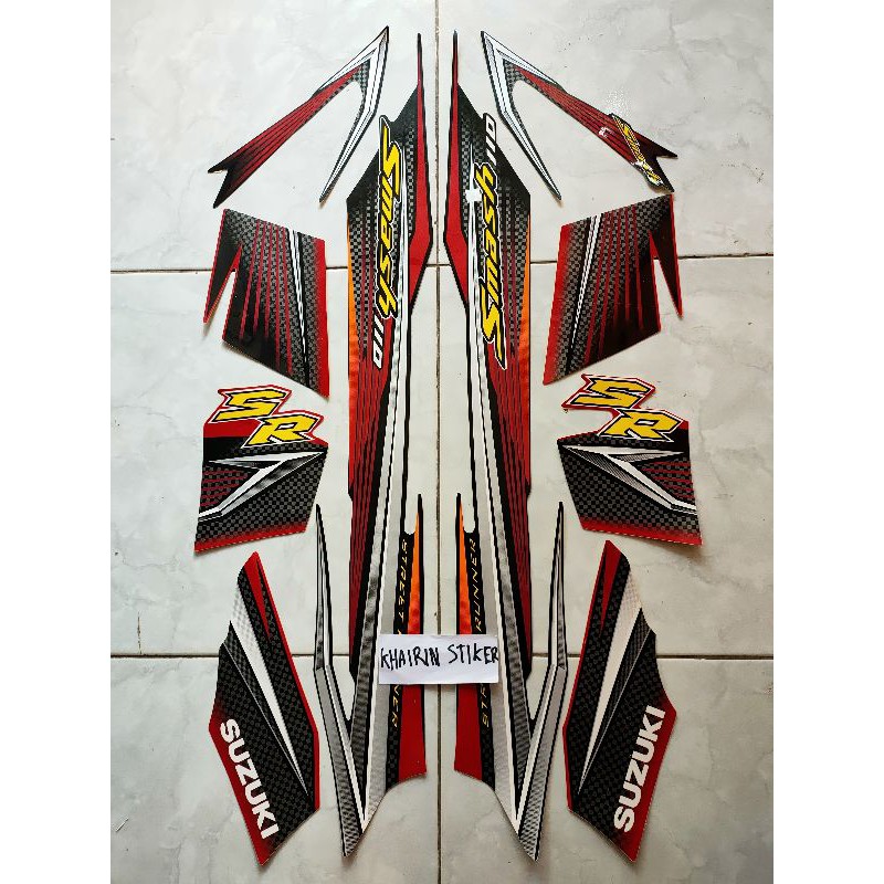 striping stiker smash sr 2007 2008 merah hitam