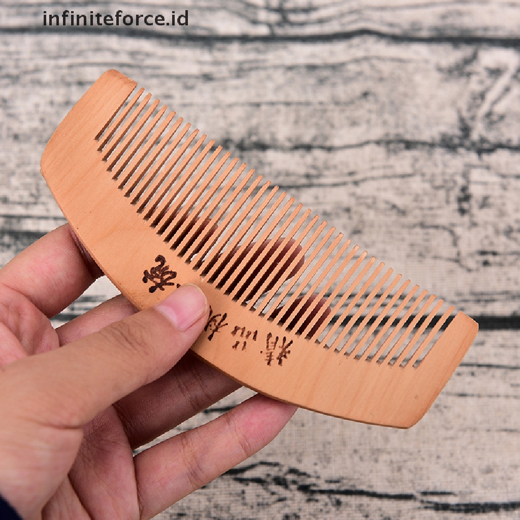 (Infiniteforce.Id) Sisir Jenggot Pria Bahan Kayu