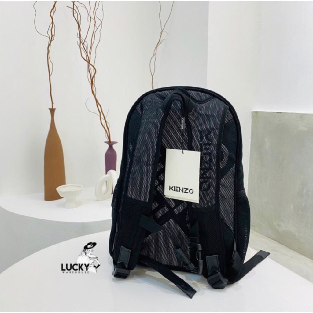 Kenzo Taped Logo Backpack In Black - ORIGINAL 100%