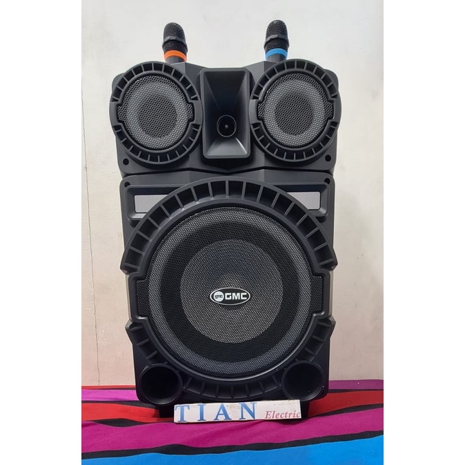 GMC-897W Portable Speaker Multimedia (Include 2 Mic Wireless)