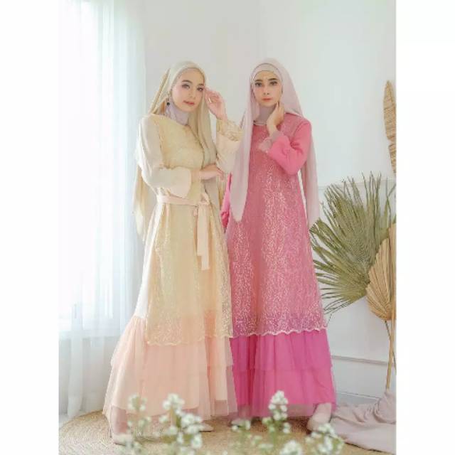 Medina dress/gamis brukat/gamis medina brukat murah/grosir gamis