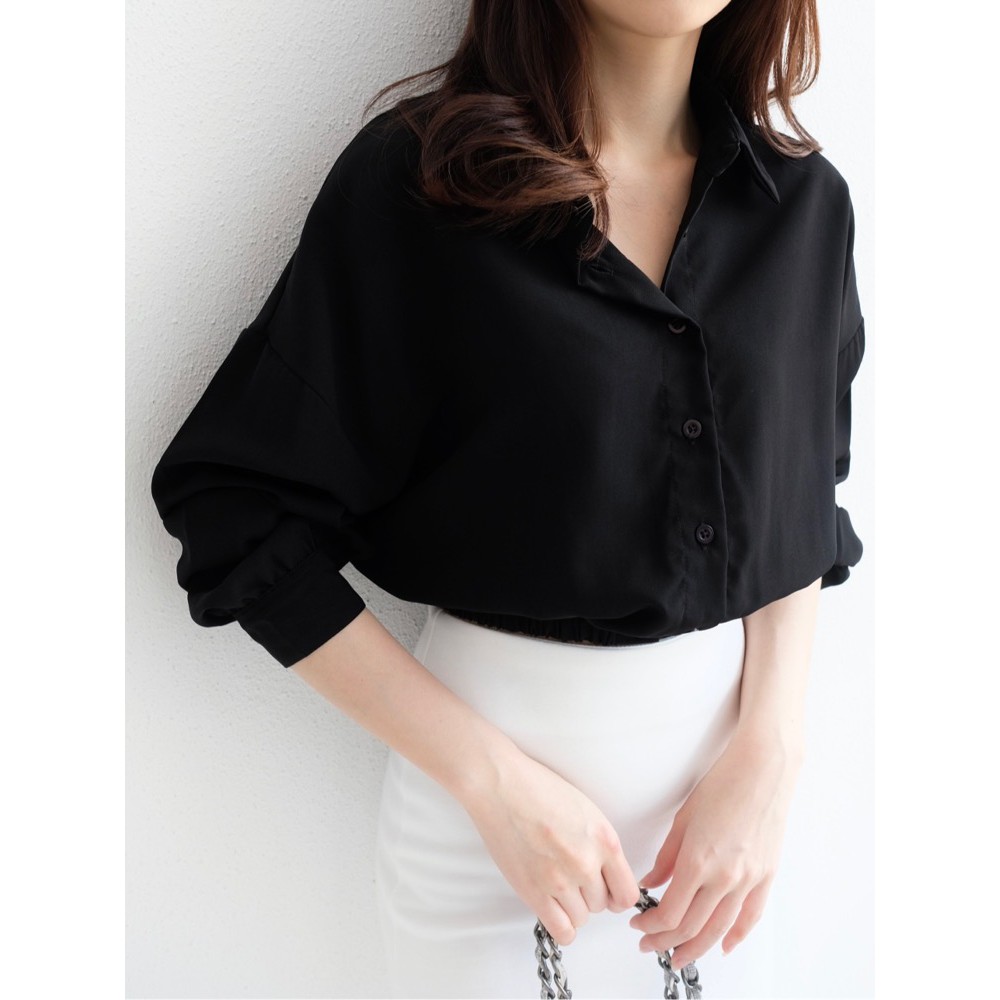 T-0372 Kemeja Wanita Variasi Karet Pinggang-2