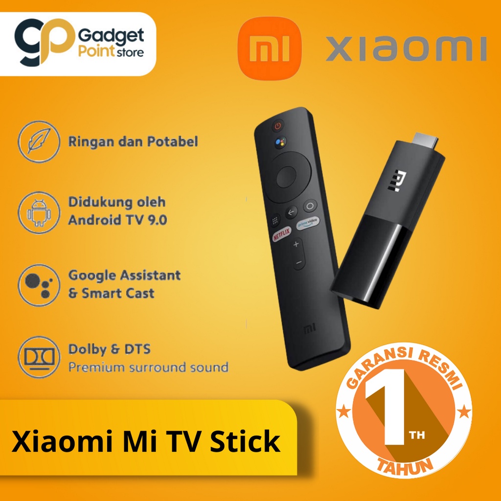 MI TV Stick Xiaomi Mi TV Stick Android 9.0 Google Assistant Smart Cast - Garansi Resmi Xiaomi