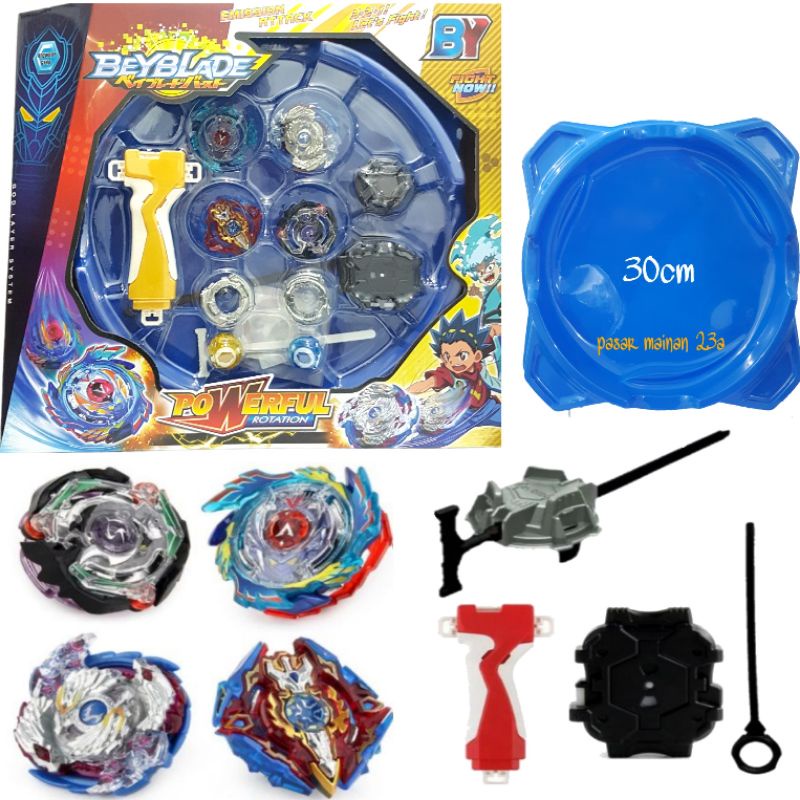 Gangsing Beyblade Burst Launcher 4in1 Beyblade Lord Flare Dragon Set arena gangsing