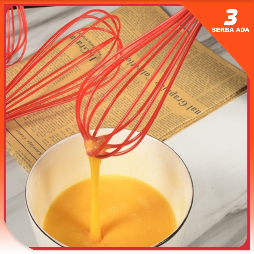 Kocokan Telur Silikon / Pengocok Telur Silikon / Silicone Egg Whisk / Mixer / Pengaduk Telur