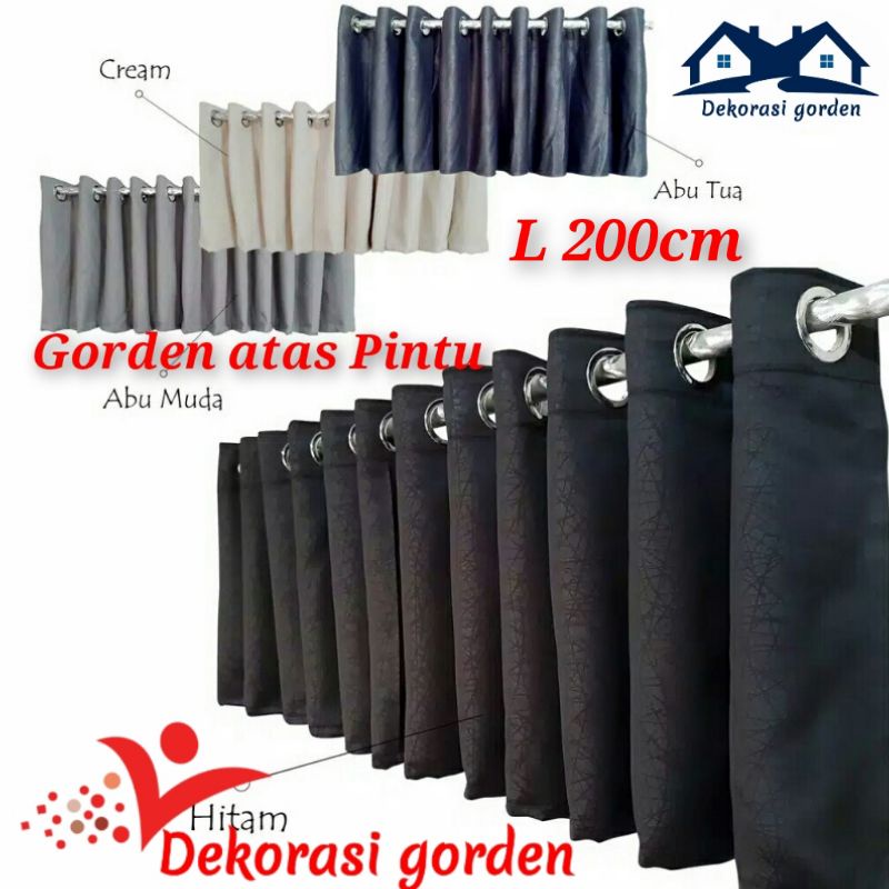 gorden atas Pintu/poni gorden atas Pintu Lebar 200cm