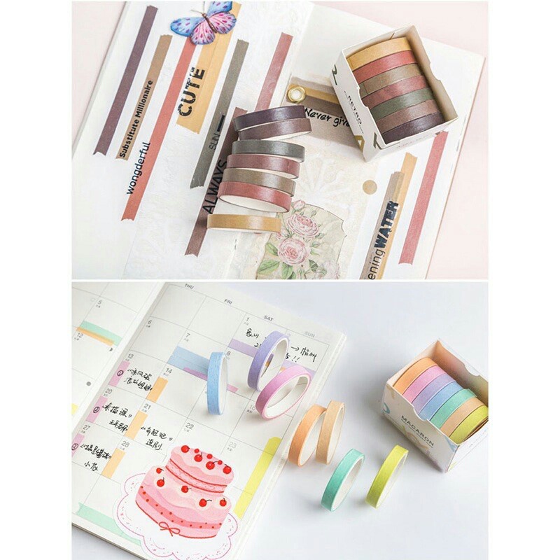 

Washi Tape Polos Warna 0.7 mm Masking Bujo DiY Scrapbook Jurnal