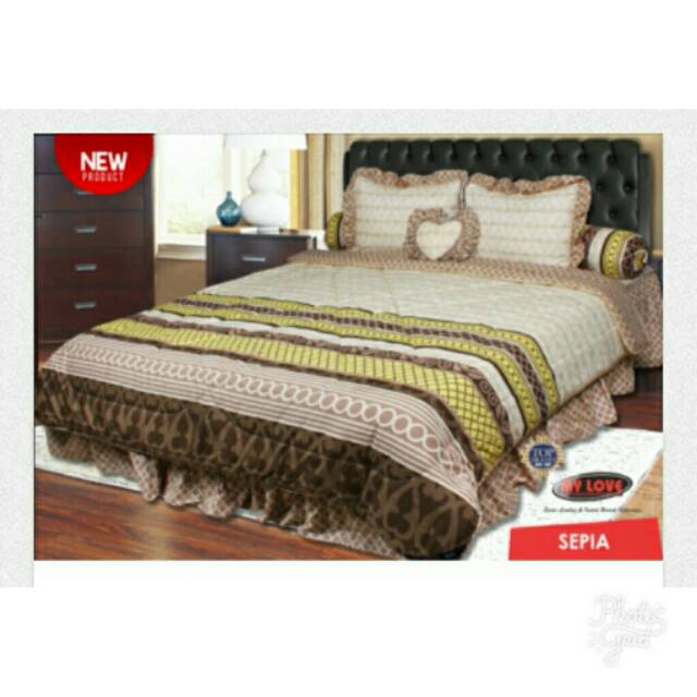 SEPRAI MY LOVE SEPHIA ( Tinggi seprai 30 cm)