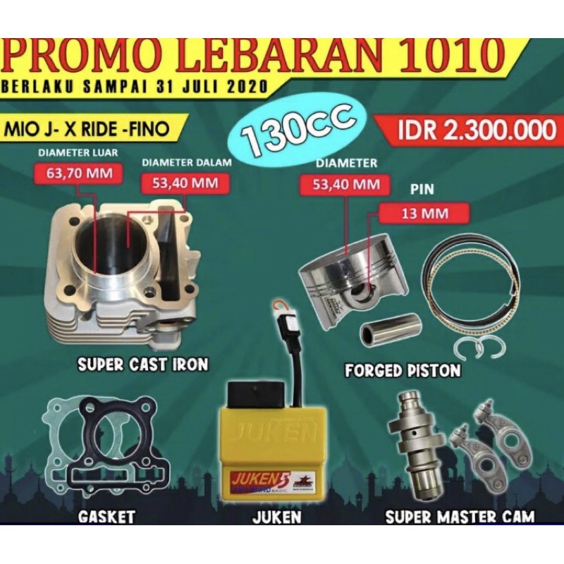PAKET BORE UP MIO J / XRIDE / FINO