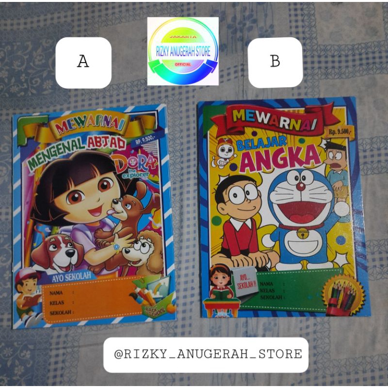 Buku Mewarnai Dora / Doraemon