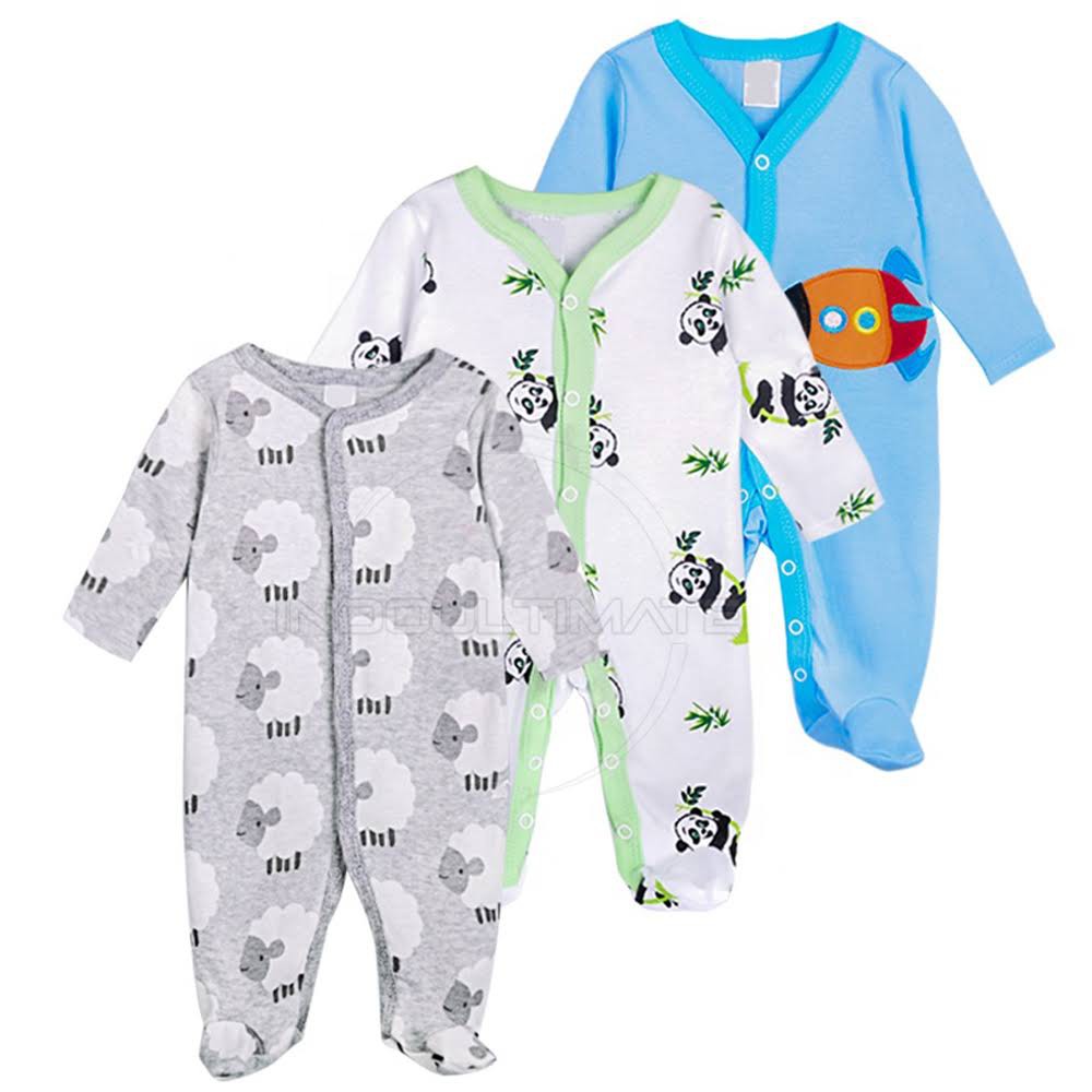 Sleepsuit Bayi 3in1 TUTUP KAKI Jumsuit Bayi Lengan Panjang Kaki Tutup BC-09001