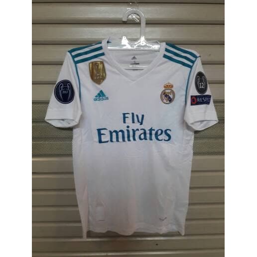 Terlaris JERSEY REAL MADRID HOME FULL PATCH UCL 2017 2018