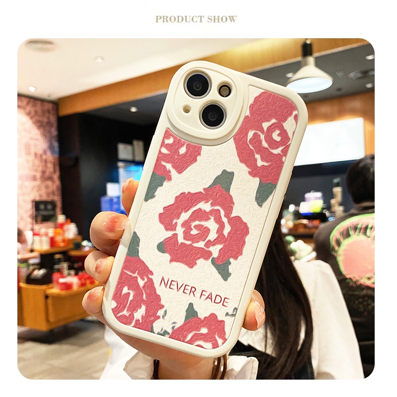 Soft Case Silikon Motif Lukisan Bunga Untuk iPhone 11 13 Pro Max 12pro Xr Xs 7 8 Plus 6 Plus SE 2020