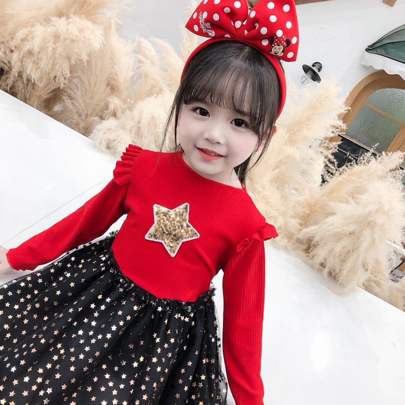 HappyOliver DRESS JOYFULL STARS EBV Baju Dress Anak Perempuan Import 6 bulan - 6 Tahun Imlek cheongsam