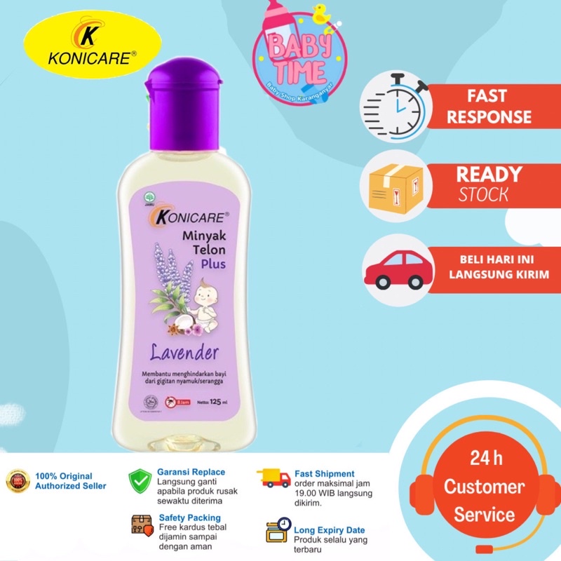 Konicare Minyak Telon Plus Lavender Ungu 30ml 60ml 125ml