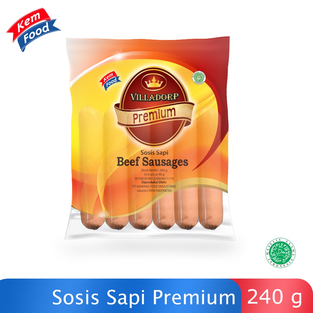 

Villadorp Beef Sausage - Sosis Sapi Premium 240gr