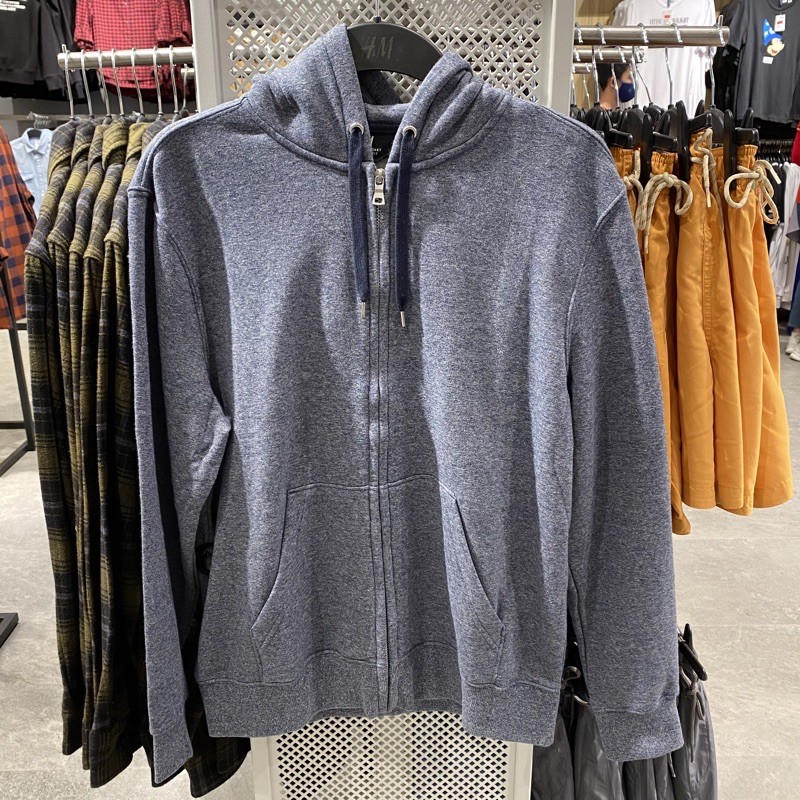 Hoodie Zipper Cowok H&M SALE 50%