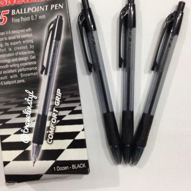 

► Pulpen Snowman V 5 Hitam/Biru (per Lusin) - Hitam ✷