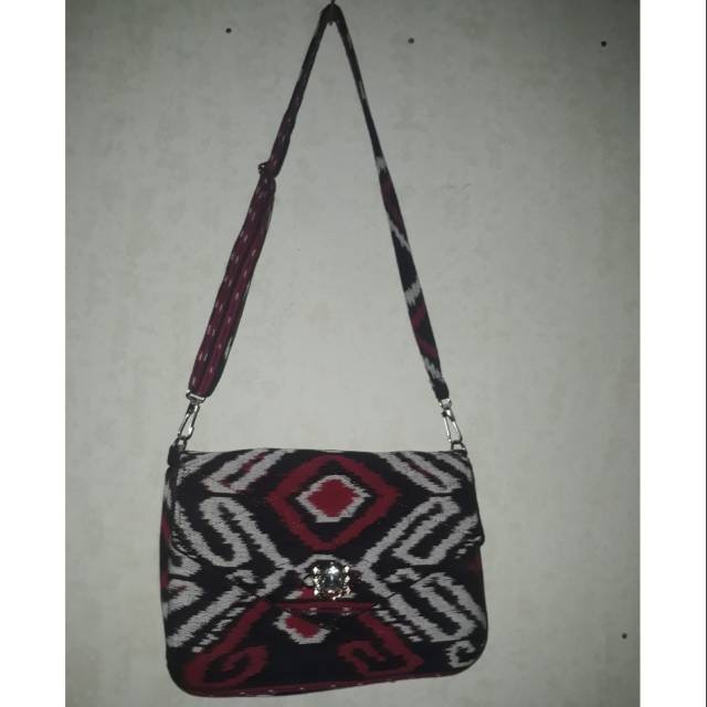 KTJ Tas slempang wanita cantik tenun etnik blanket
