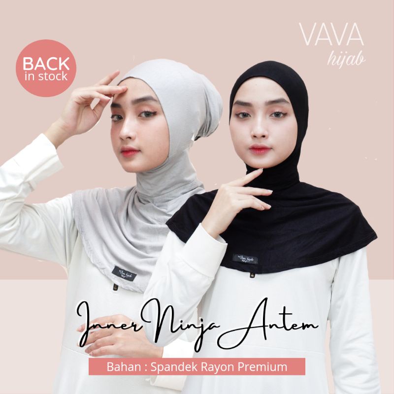 Inner Ciput Ninja Resleting Jumbo Tanpa Cepol Anti Tembem Bahan Rayon Spandex Premium Antem Malaysia