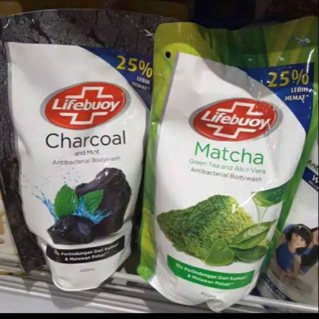 Lifebuoy matcha dan charcoal 450ml