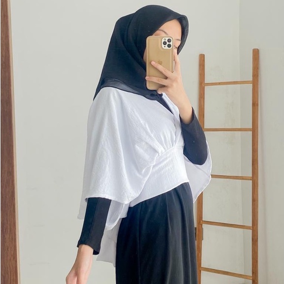 IFRA OUTER CROP / BAJU PENDEK /ATASAN CROP / CROP MURAH / CROP CANTIK / OUTER CRINGKLE / OUTER 2 IN1