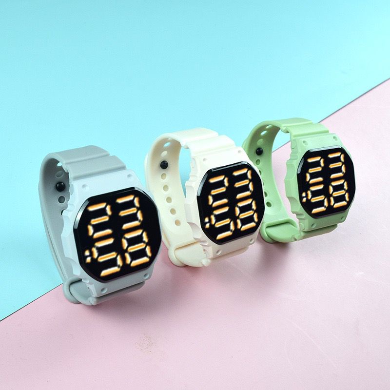 JY J026 Jam Tangan Touchscreen Unisex Tali Rubber Karet Digital LED Fashion Import