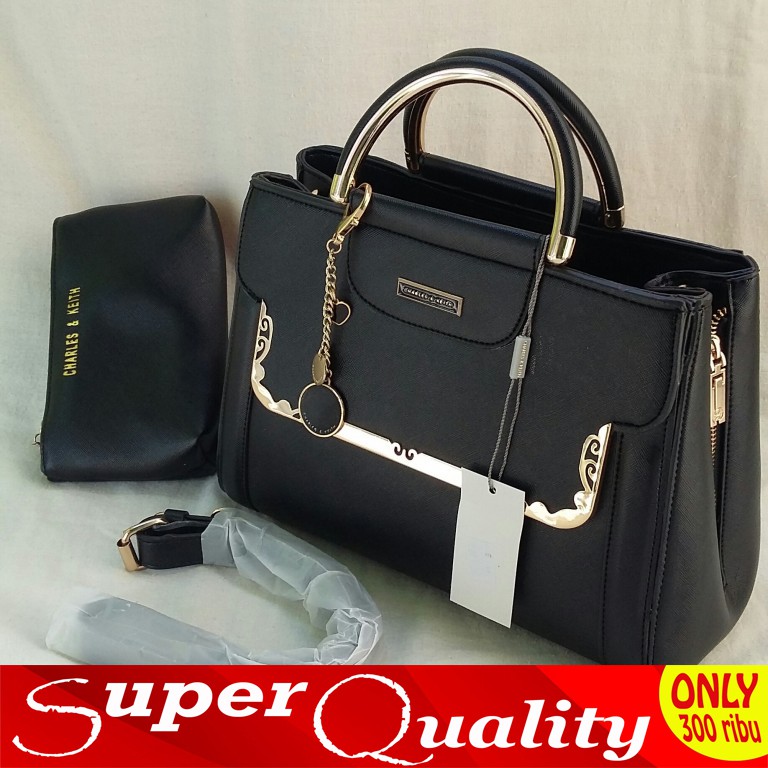 Tas Handbag Wanita Pesta Kerja Charles and Keith 0022 Branded Import KW Kekinian Kece Keren