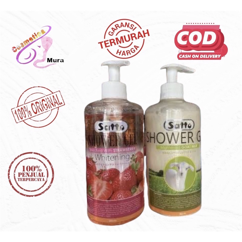 [ 500 ml ] satto shower gel high quality // shower gel satto -- sabun mandi satto kemasan pump 500 ml