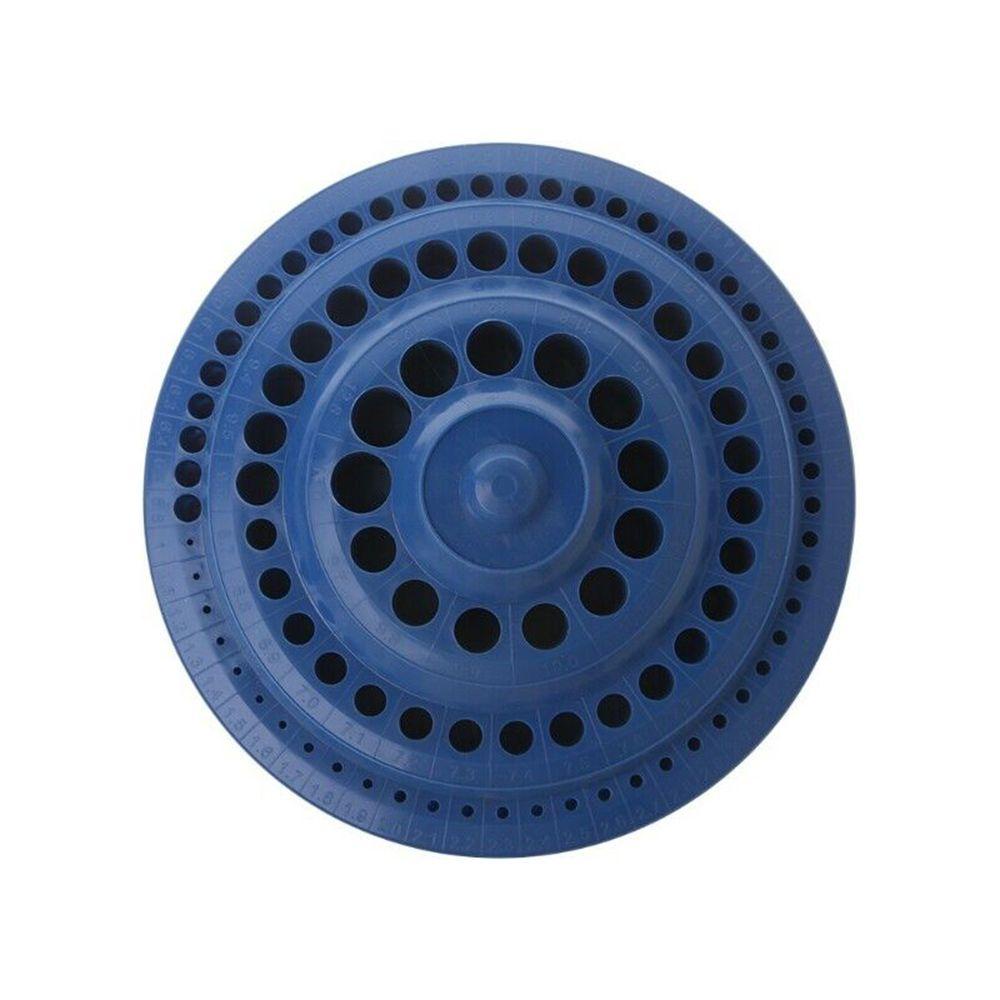 Lanfy Tempat Penyimpanan Mata Bor Bentuk Bulat Dapat Menahan 100Pcs Alat Lubang Plastik