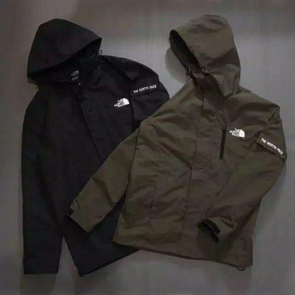 Diskon Perlengkapan  Jaket Cagoule TNF Side Pocket Hitam Waterproof Anti Air Premium Original