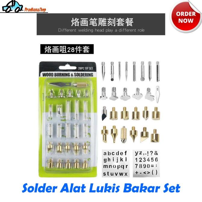 

Solder Alat Lukis Kayu Bakar Wood Burning Pen Pyrography 37 Set