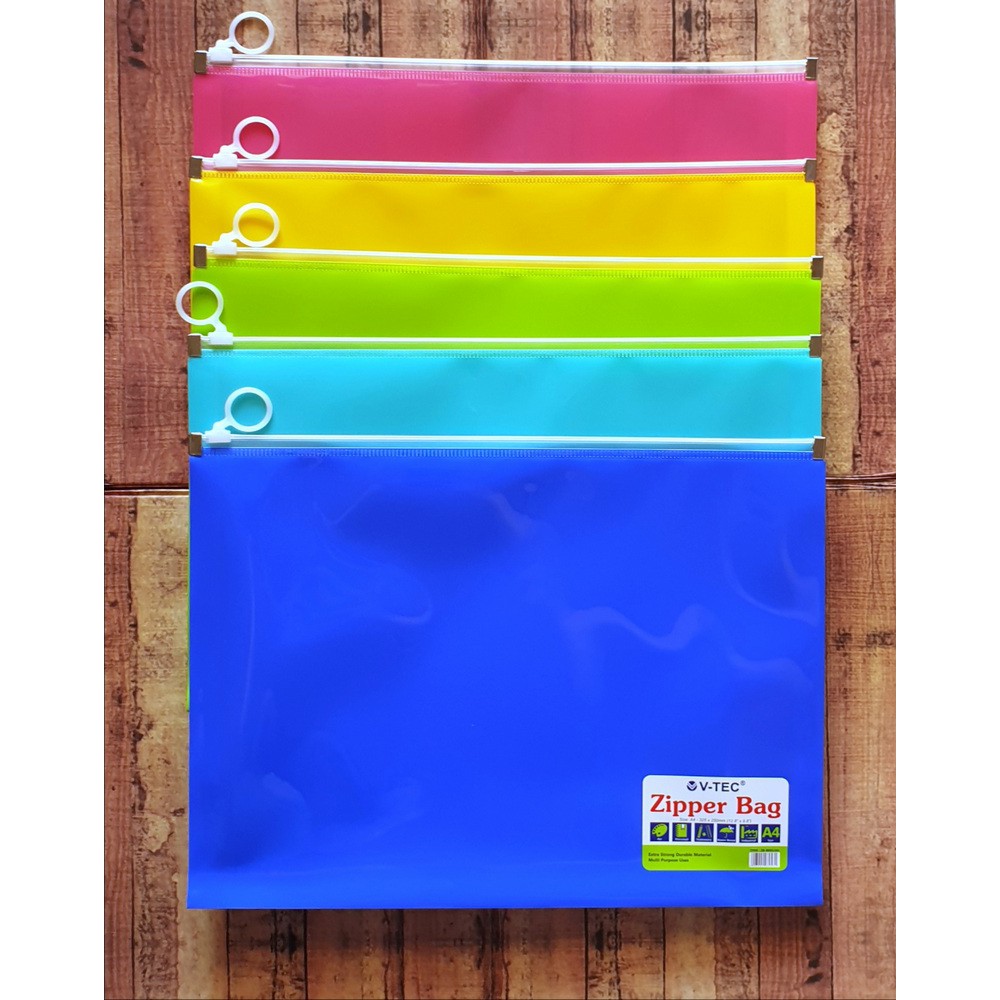 

Zipper Bag V-Tec A4 - Map Plastik Ziplock ZB 8005 A4 Kedap Air