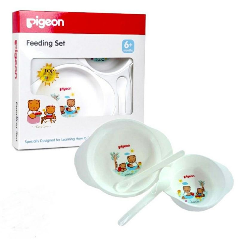 Pigeon Feeding Set 6m+ ( D327 ) Set Peralatan Makan Bayi