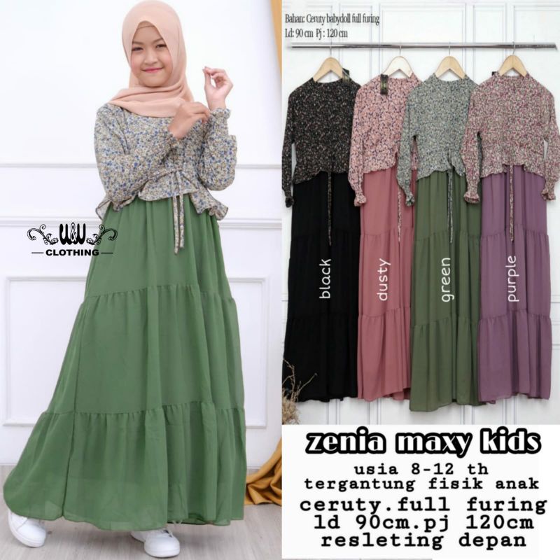 (BISA COD) ZENIA MAXY KIDS // GAMIS ANAK PEREMPUAN ORI W&W