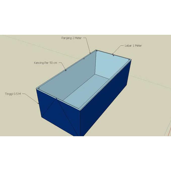 Best Seller] Terpal Kolam Lele 4 X 1.5 X 0.5 Meter | Terpal Kolam 4X1.5X0.5 Meter