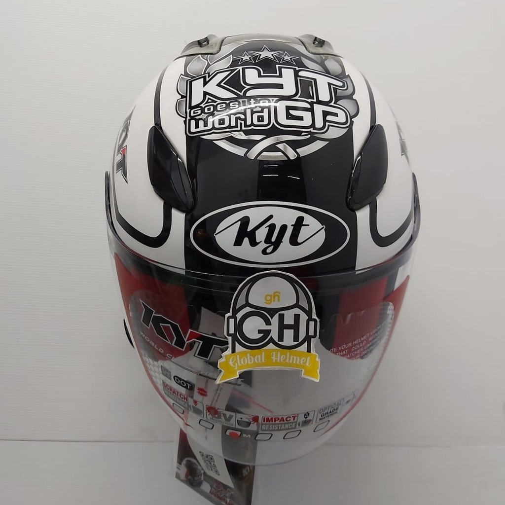 HELM HALF FACE KYT DJ MARU KYT DJMARU MOTIF #11 WHITE