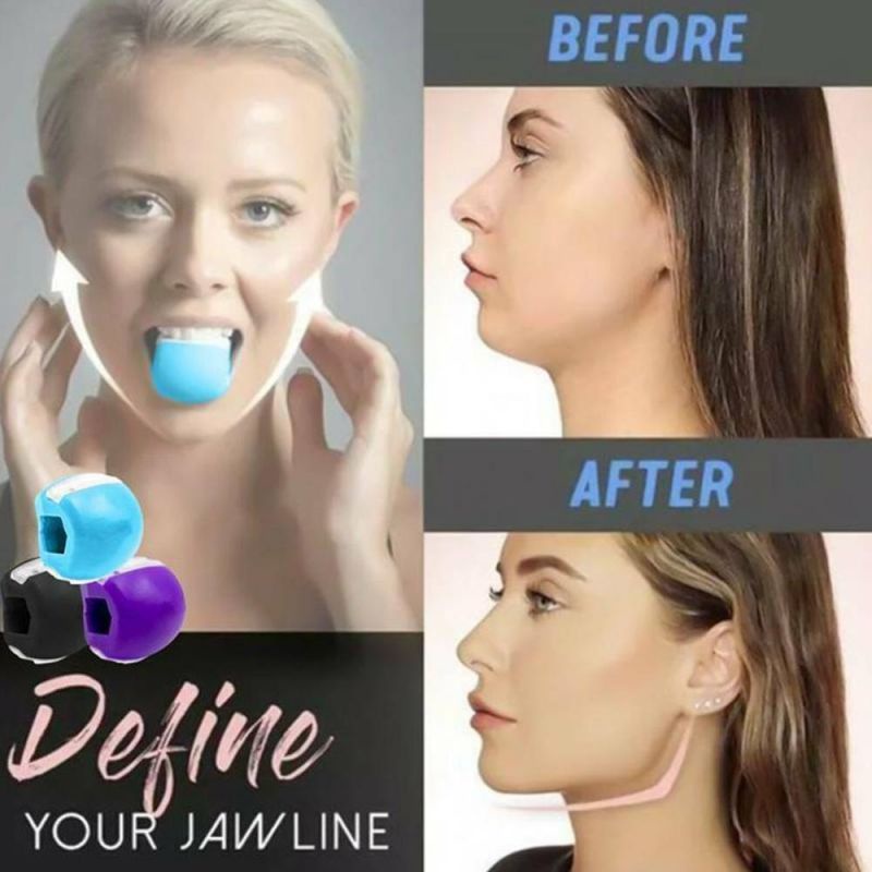 Jawline Exercise Original Alat Latihan Rahang Alat Olahraga Rahang Jaw Trainer Biru Hitam