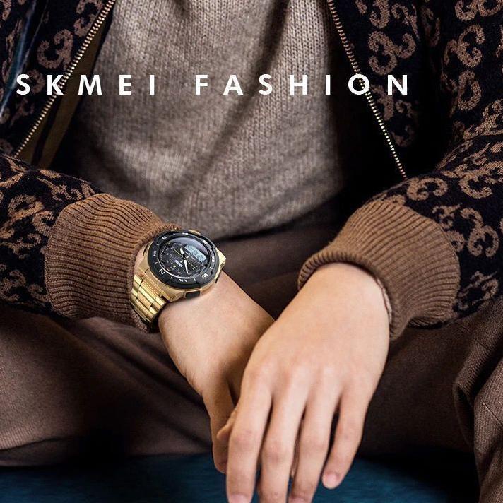 JM JAM JQM TANGAN TANGAN PRIA COWOK SKIMEI SKAMEI SKYMEI ORIGINAL ORI ANTI AIR KEREN ANALOG