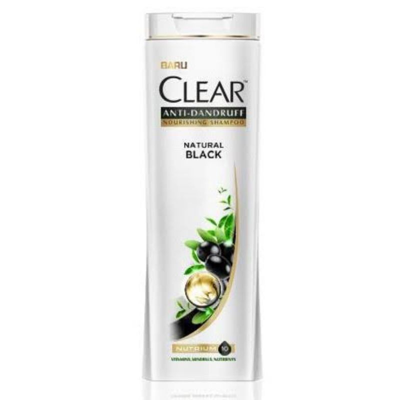 Clear anti dandruf natural black 340ml