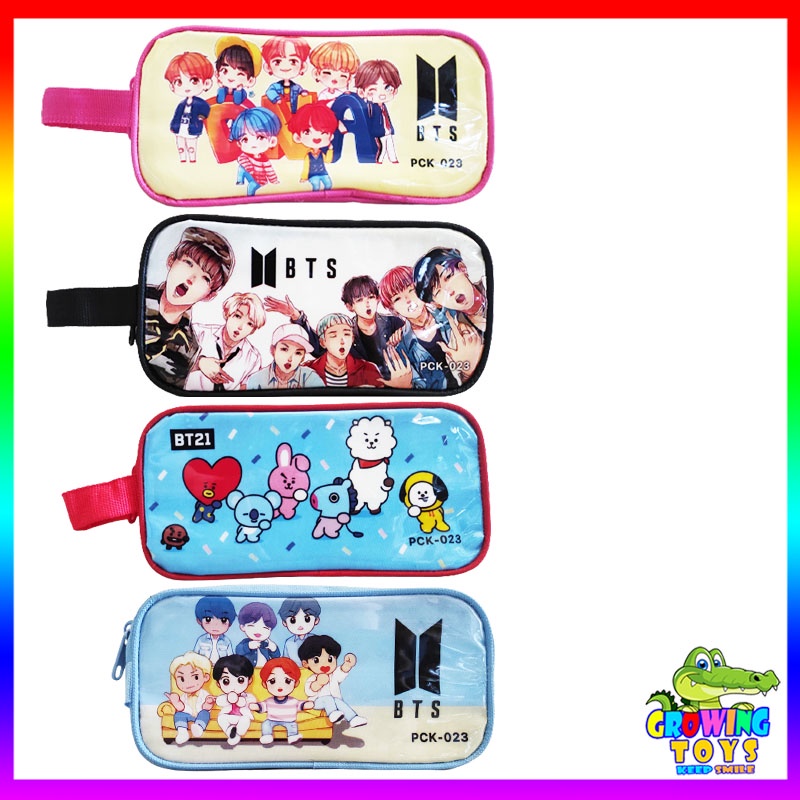 

[GROWING.TOYS] Kotak Pensil Anak Perempuan Viral Series BTS Berwarna Bahan PVC BT 21