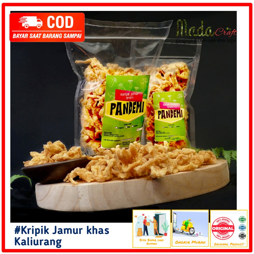 Jual OLEH OLEH JOGJA MAKANAN RINGAN KERIPIK JAMUR TIRAM KRIPIK JAMUR RENYAH MAKANAN KHAS