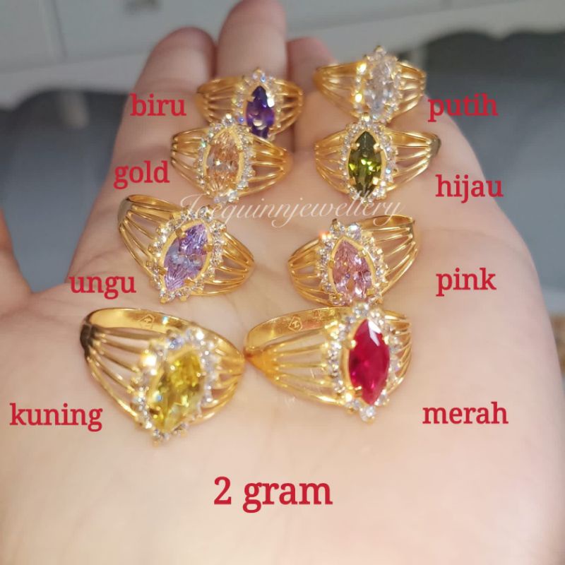 cincin mata besar 2 gram emas muda