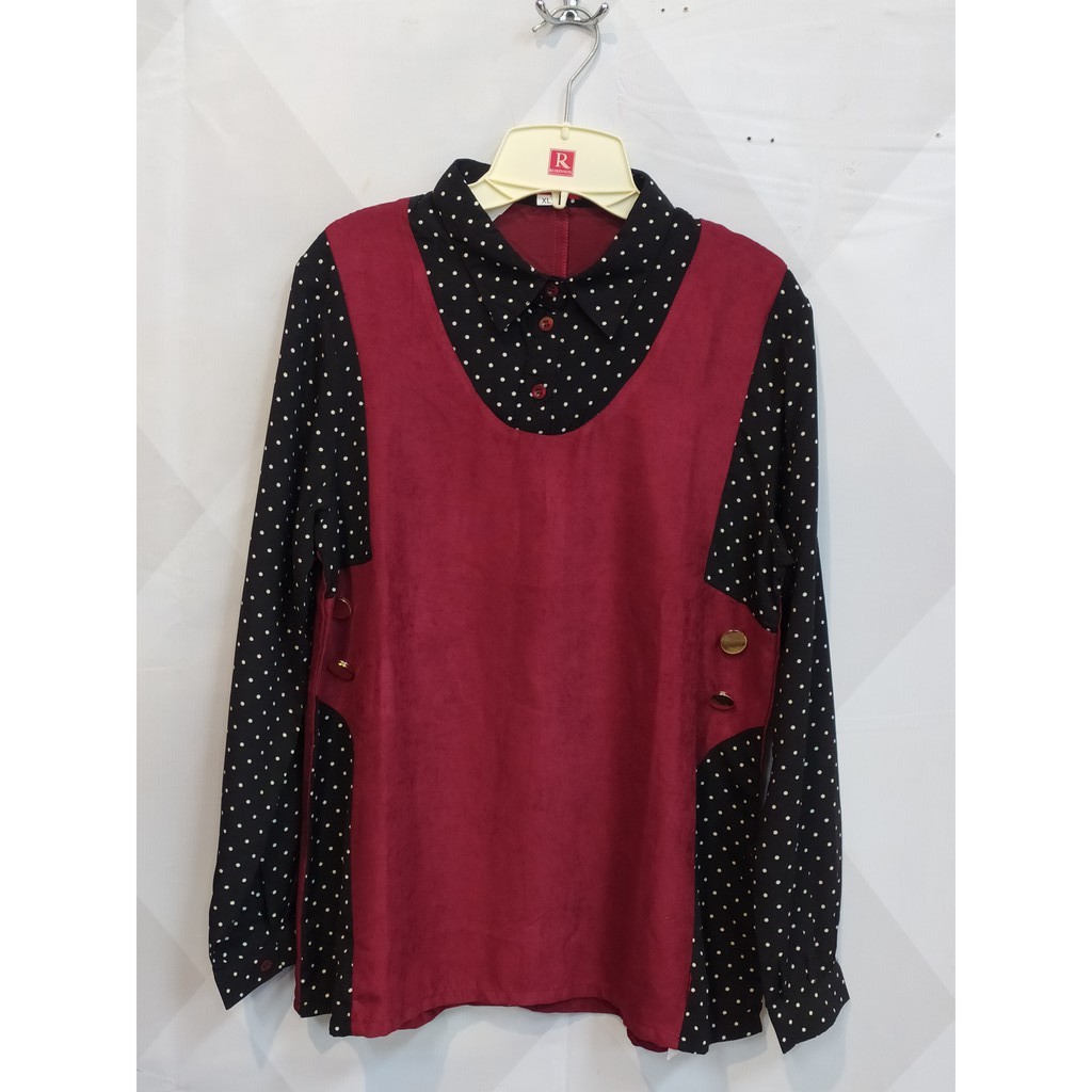 Pakaian wanita / Atasan / Kemeja motif Polkadot