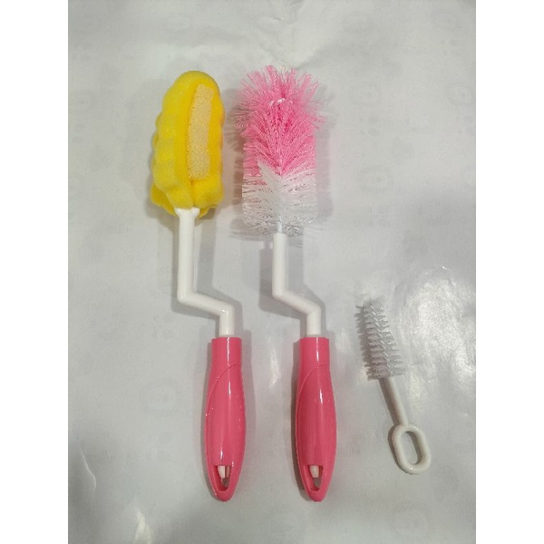 Sikat Dan Spoon Botol Susu Berkualitas 3in1 Reliable/Brush Baby Botol