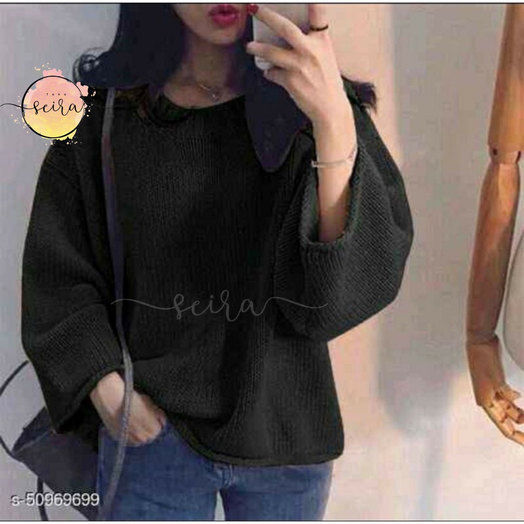 [BISA COD] Sweater Rajut Zero / Sweater Wanita Oversize Gaya Korea / Switer Rajut Wanita Kekinian / Sweater Wanita Polos / Zero Knit Premium Bukan Hopylovy