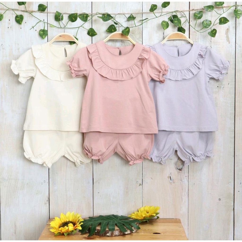 BAMBOO &amp; BUB LUNA SHORT SET / SETELAN BAYI