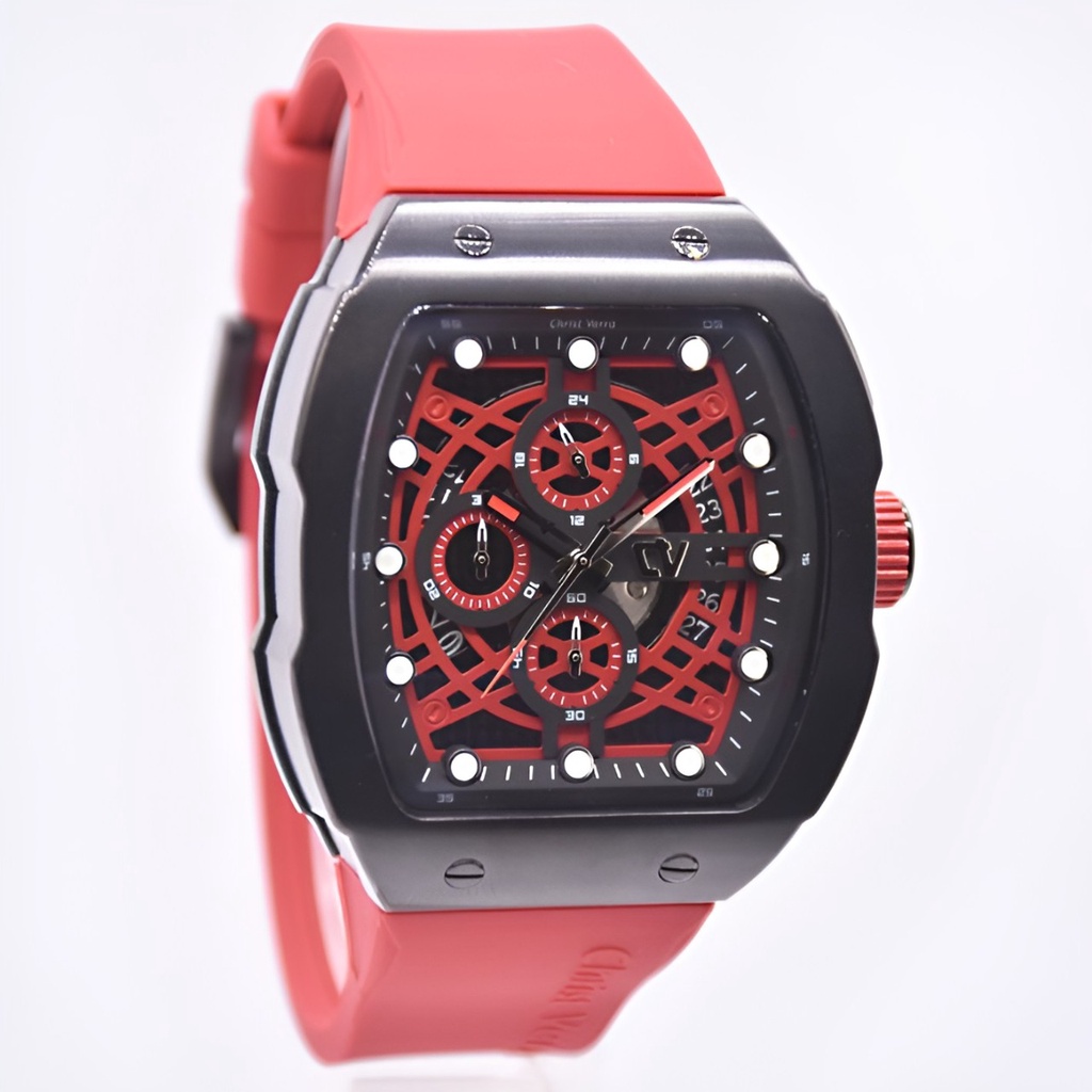 Jam Tangan Pria Christ Verra CV C 11111G-36 RED Original