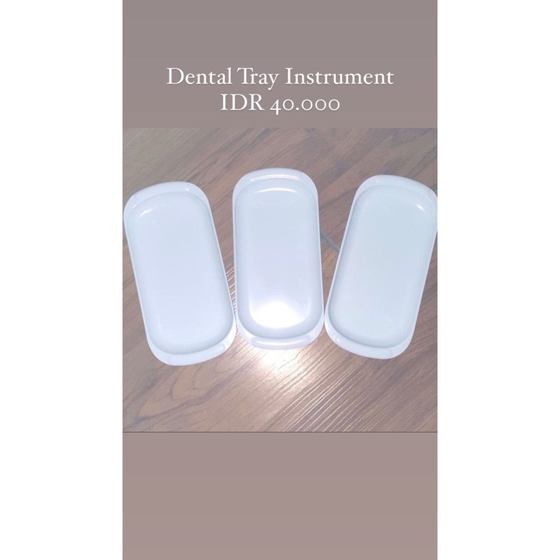 Dental tray instrument instrumen plastic dental Melamin melamine nampan plastik putih polos Nampan/B