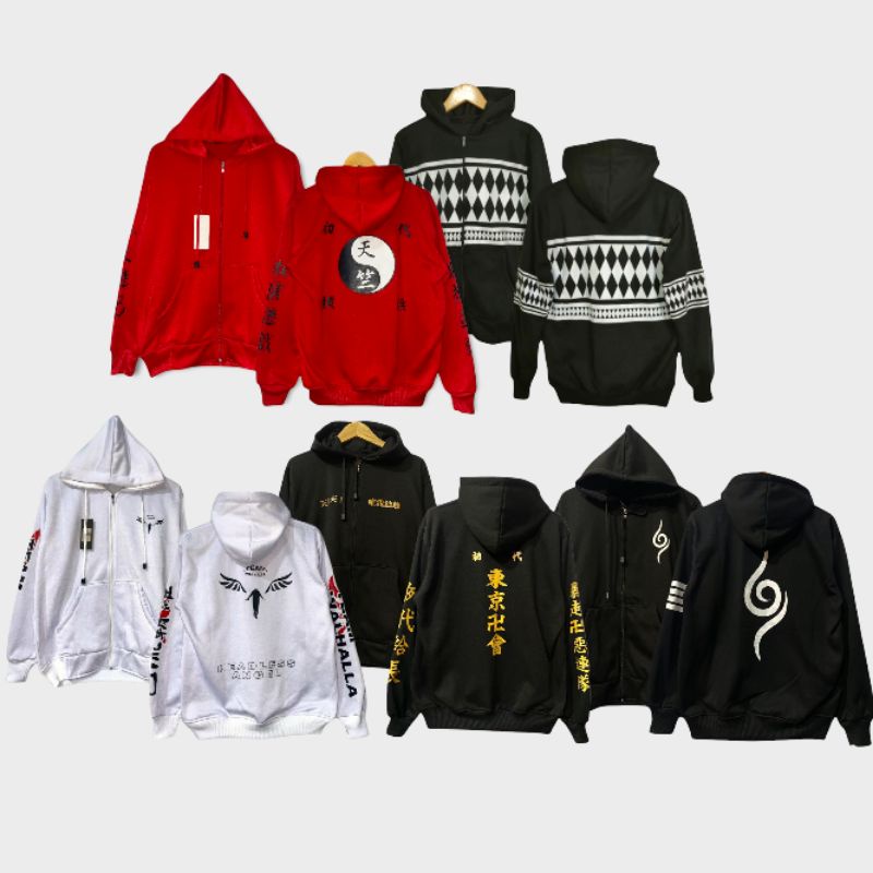 JAKET TOKYO REVENGERS HITAM PUTIH MERAH